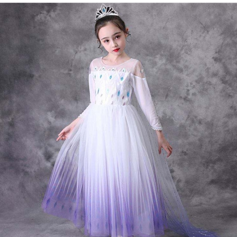 Cos110 filles robes princesse cosplay elsa robe halloween vêtements fantaisie tv&film costume kids