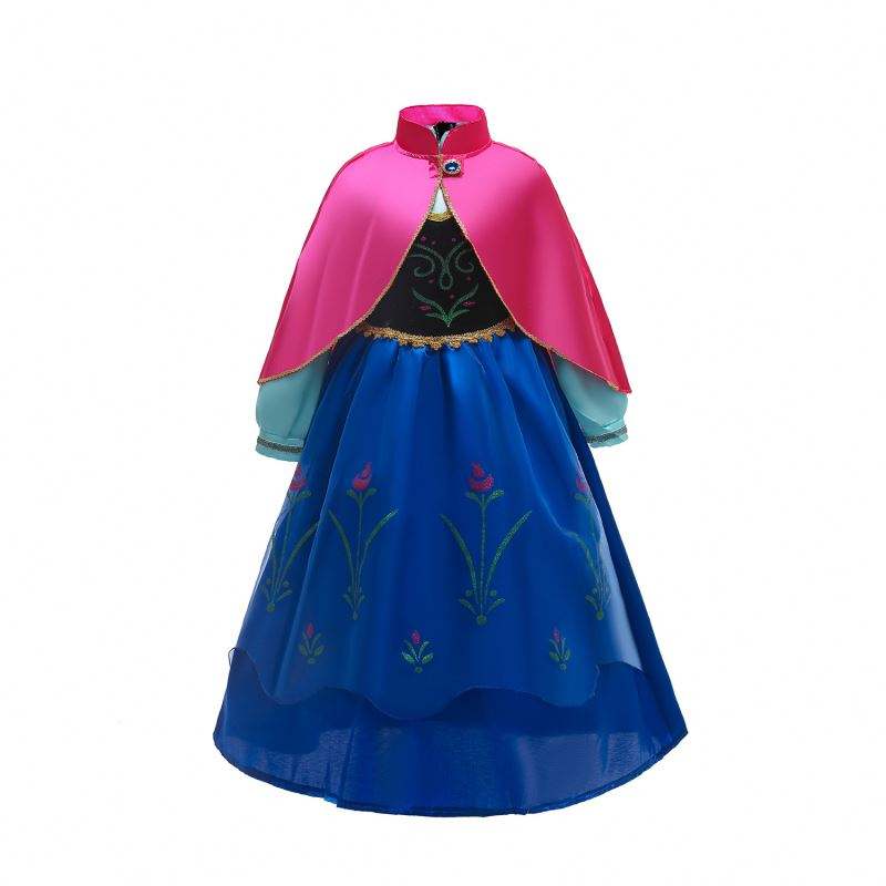 Baige Anna Elsa Cosplay Dress Fairy Tale Halloween Robes Princess Anna Party Performance Tenue