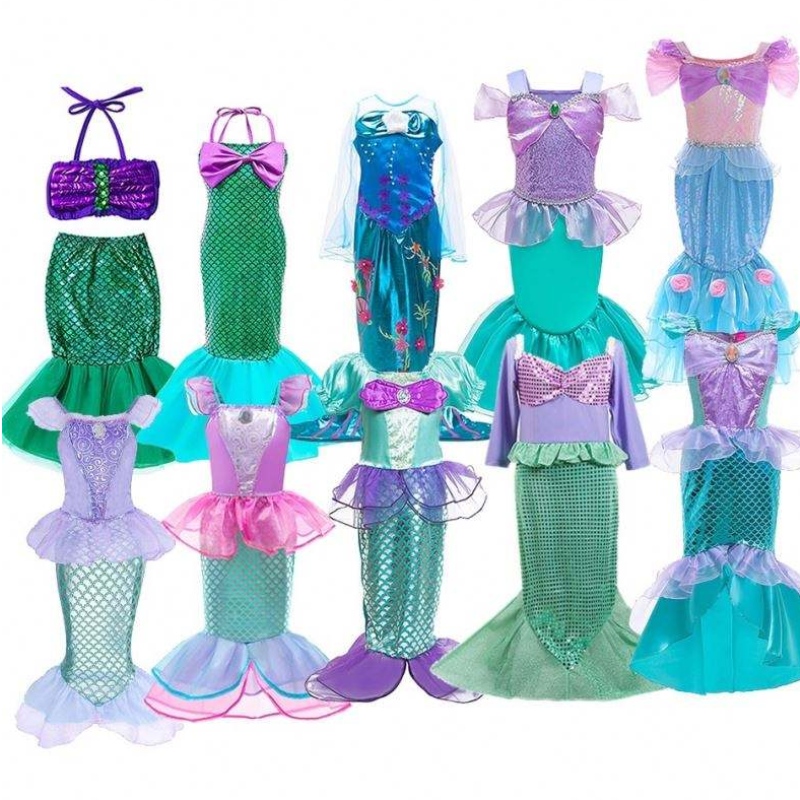 Girls Little Mermaid Halloween Princess Costume Childre