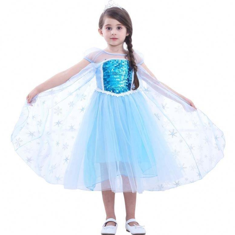 Princess Costumes Birthday Party Dress Up Little Girls Elsa Beadings Princess Dress HCGD-044