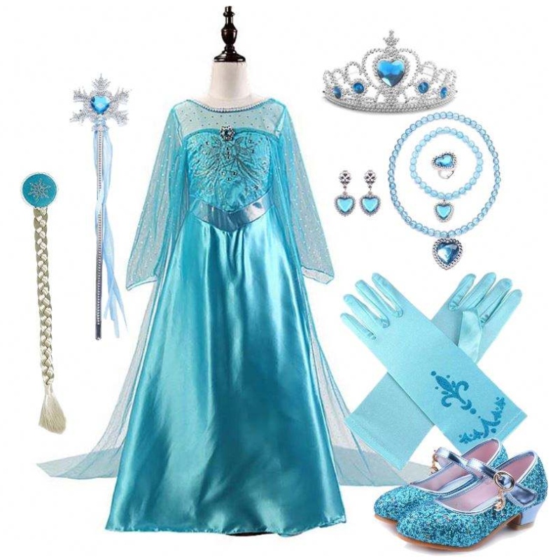 Halloween Cosplay Party Dress Up 2-11y Little Girl Kids Gends Princess Costumes avec accessoires DGHC-001