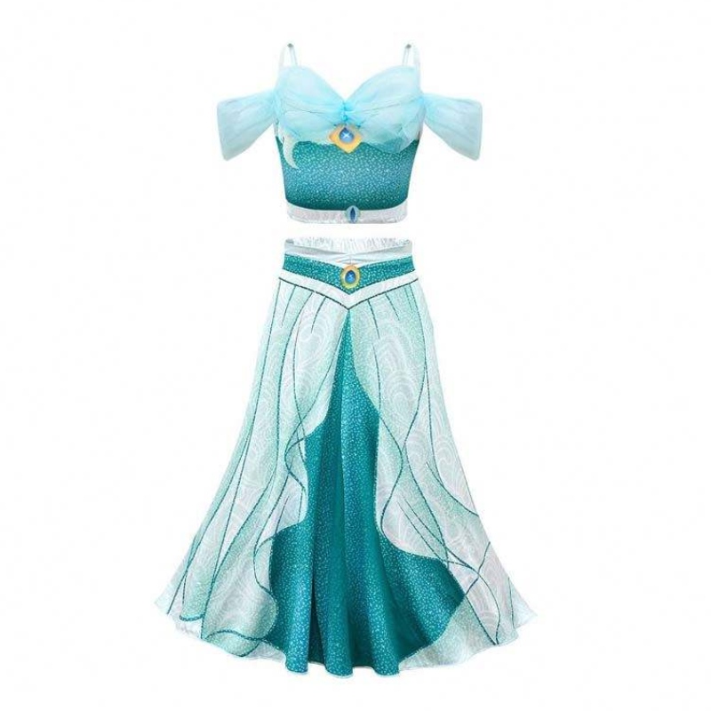 Novedadess 2022 Halloween Cosplay Arabian Princess Aladdin et Jasmine Costume avec bijoux de bande HCAL-005