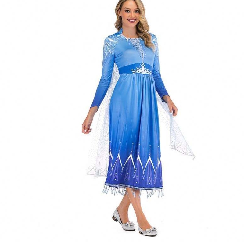 Nouvelles idées de produits 2022 Elsa Act 2 Halloween Cosplay Elsa Adult Costume pour femmes SZAC-005