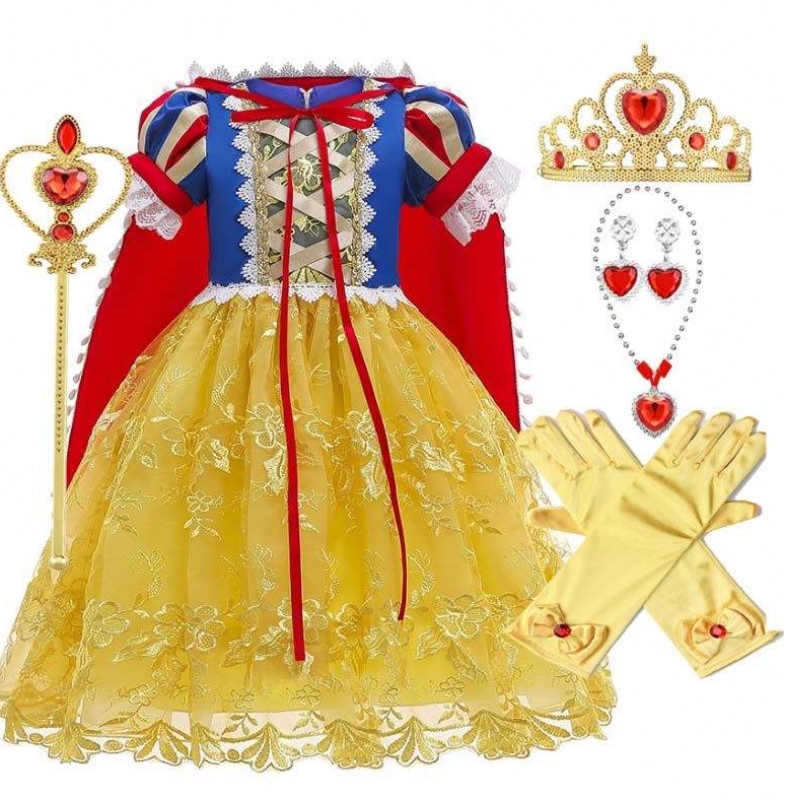 2022 New Sofia Aurora Snow White Elsa Rapunzel Costume Dress Halloween Cosplay Girl Girl Princess Dress HCSW-009