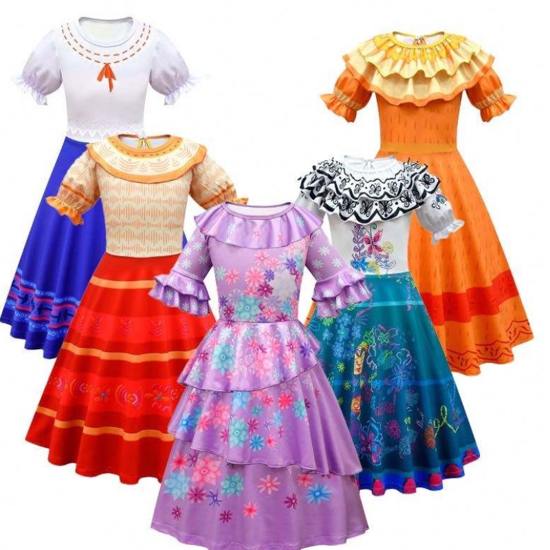 2022 Princesse Encanto Mirabel Costume Dress Party Encantoisabela Madrigal Costume HCIS-006