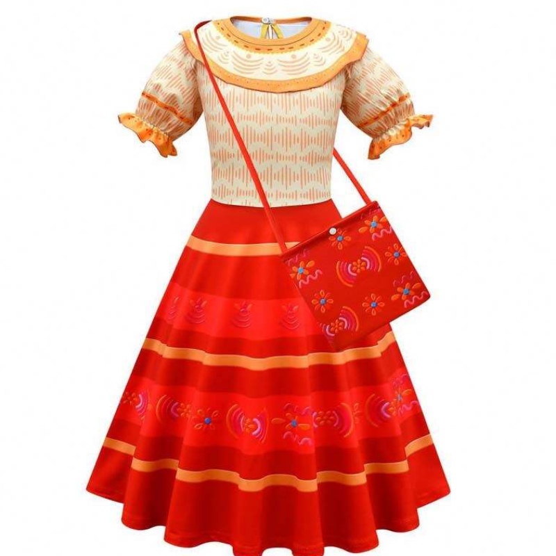 2022 Princesse Encanto Mirabel Costume Dress Party Encantoisabela Madrigal Costume HCIS-006