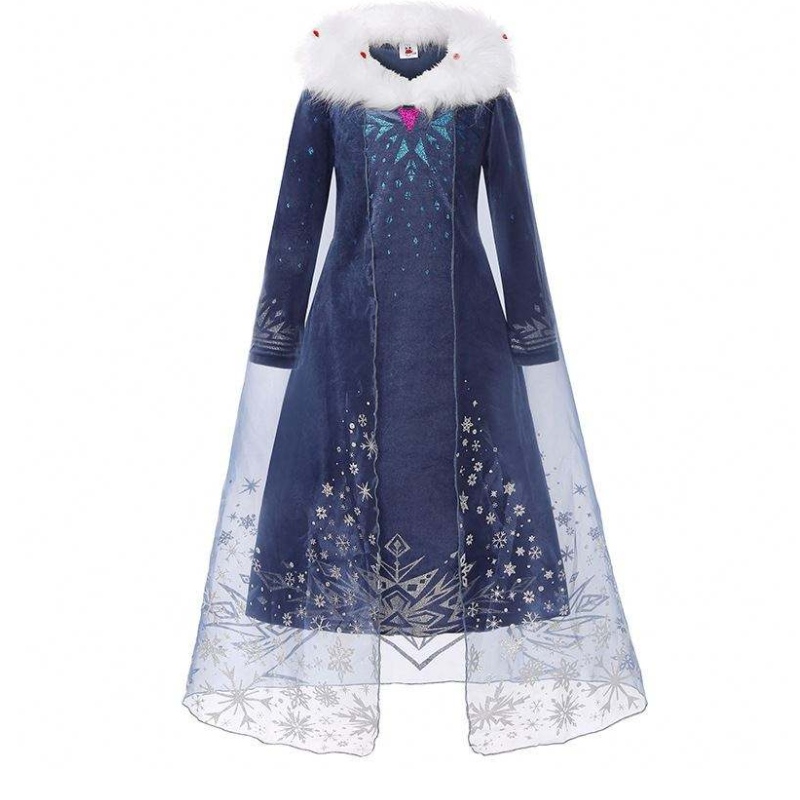 Baige European et American Girls Elsa Anna Girl Princess Christmas Kids Hiver Robe BX1736