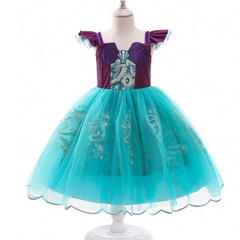 Baige Girls Sirène Ariel Princess Dress Cosplay Costumes For Baby Girl Sirène Habille Up Children Halloween Vêtements