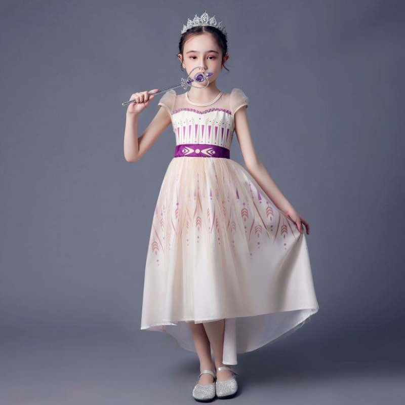 Baigenew girl cosplay reine elsa robes costumes traînante princesse anna robe pour filles bx1720