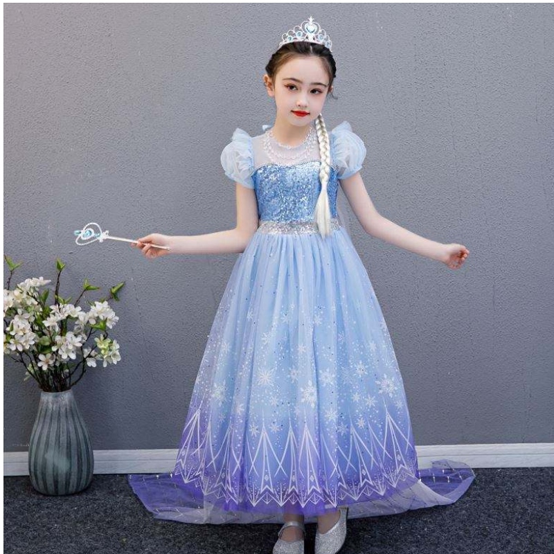 Baige de haute qualité elsa 2 princesse kids fête carton cosplay costume bébé fille robe