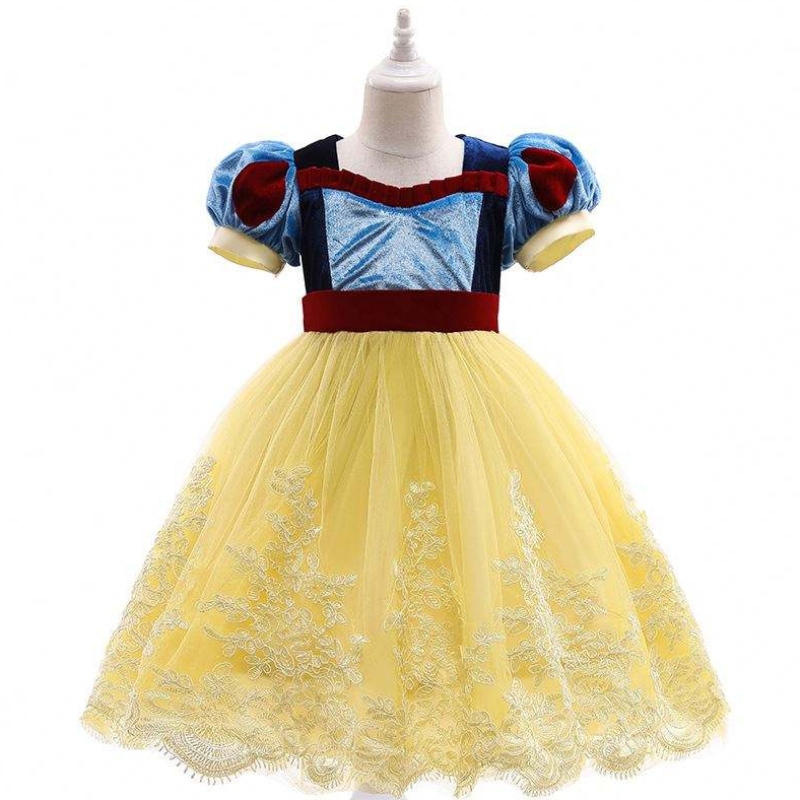 Baige New Style Snow White Sofiya Princess Robe à manches courtes Robe de fête d\'Halloween pour filles