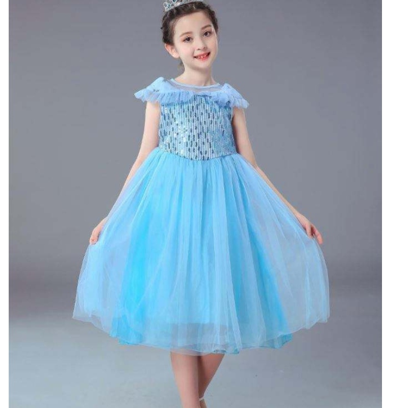 Vêtements en gros denouveaux enfants Elsa Princess Dress Costumes Child Costumes Girls Robes