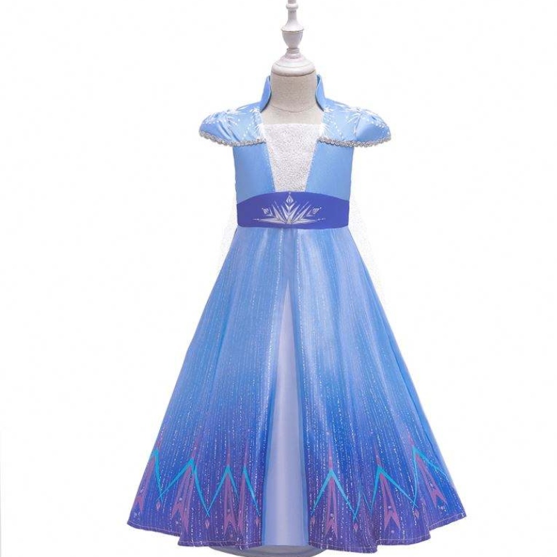 Nouvelle princesse Elsa Anne Cosplay Dress Girls TV Movie Costumes Costumes Halloween Party Vêtements BX1709
