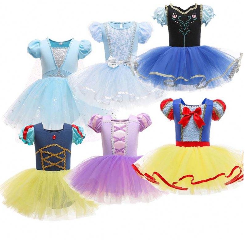 Enfants Elsa Anna Rapunzel Snow White Tutu Robe Princess Costume Kids Girl Performance Performance Dance Ballet Ballet Robe Baby Girls