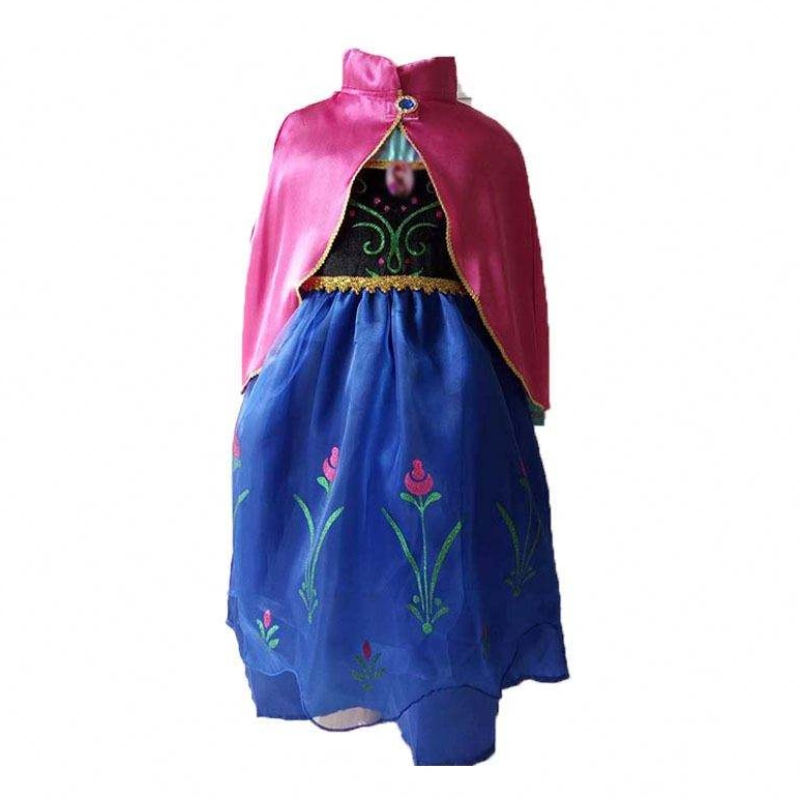 Filles Elsa Anna Dress Cartoon Cosplay Snow Queen Princess Robes Elsa Toddler Children Vêtements Vêtements pour filles