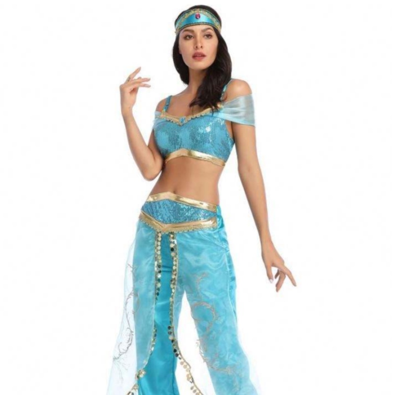 En gros sexy jasmin alladdin pantalon femme costume costume costume adulte arabe danseurnombril costume princesse jasmine cosplay