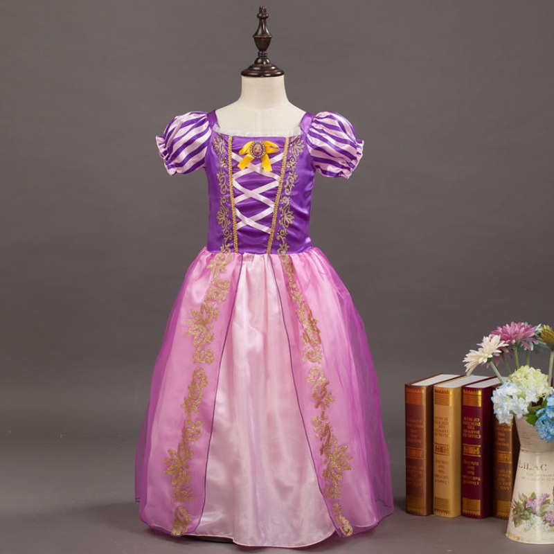 Girls Rapunzel Princess Cosplay Robes Party Gift Mesh Ball Ball Birthday Movie Costume
