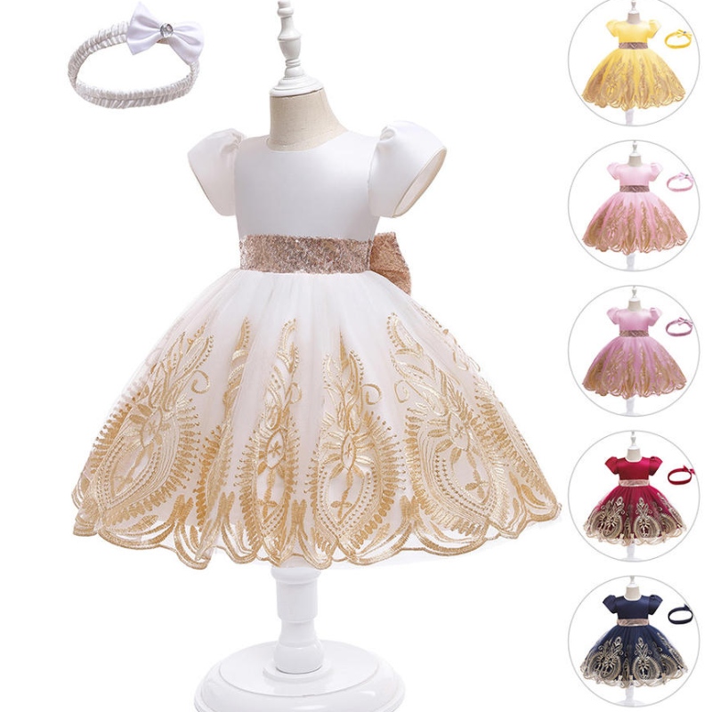 Hobe pour enfants en dentelle pour filles élégantes enfants de 10 ans robe de bal de mariage fête de mariage fleur filles \\\\ \'princesse habille