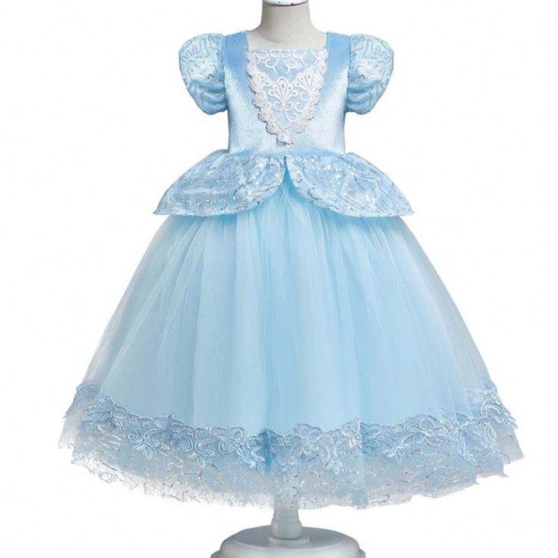 Robe de princesse bleue pour les filles Halloween Party Cosplay Costume Kids Princess Dress Up