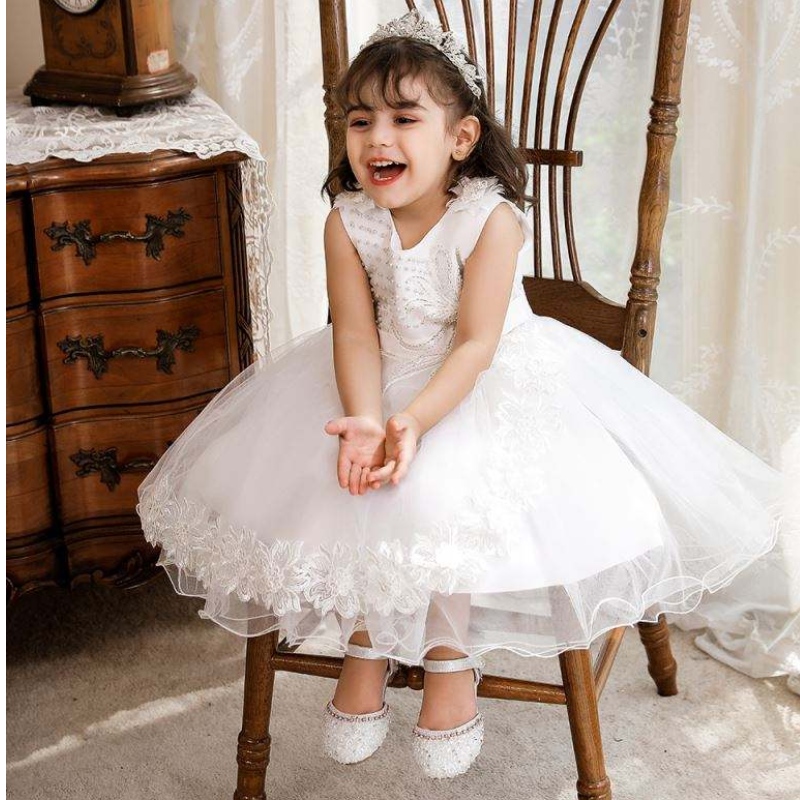 Baige Dernières filles robes vestimentaires en tulle robe de fleur en tulle pour fille de soirée robe de soiréen2111