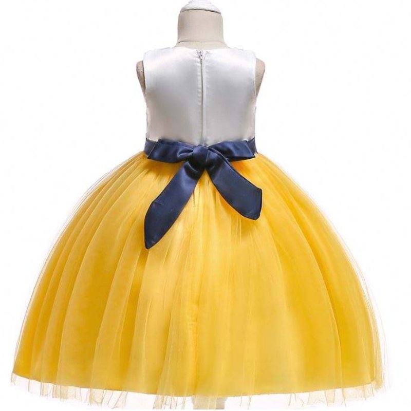 Bébé fille d\'été coton sans manches de Noël robes florales enfants robe de fête de princesse l5022