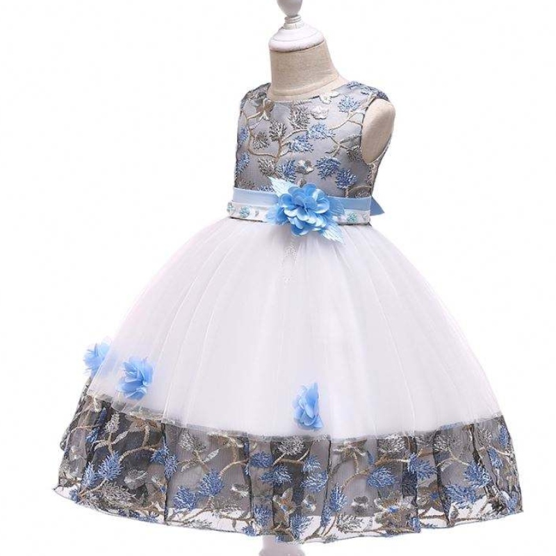 Nouvelle arrivée Flutter sans manches bébé fille d\'anniversaire robe de fête d\'anniversaire
