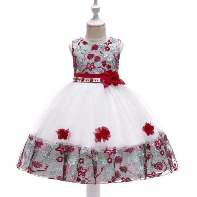 Nouvelle arrivée Flutter sans manches bébé fille d\'anniversaire robe de fête d\'anniversaire