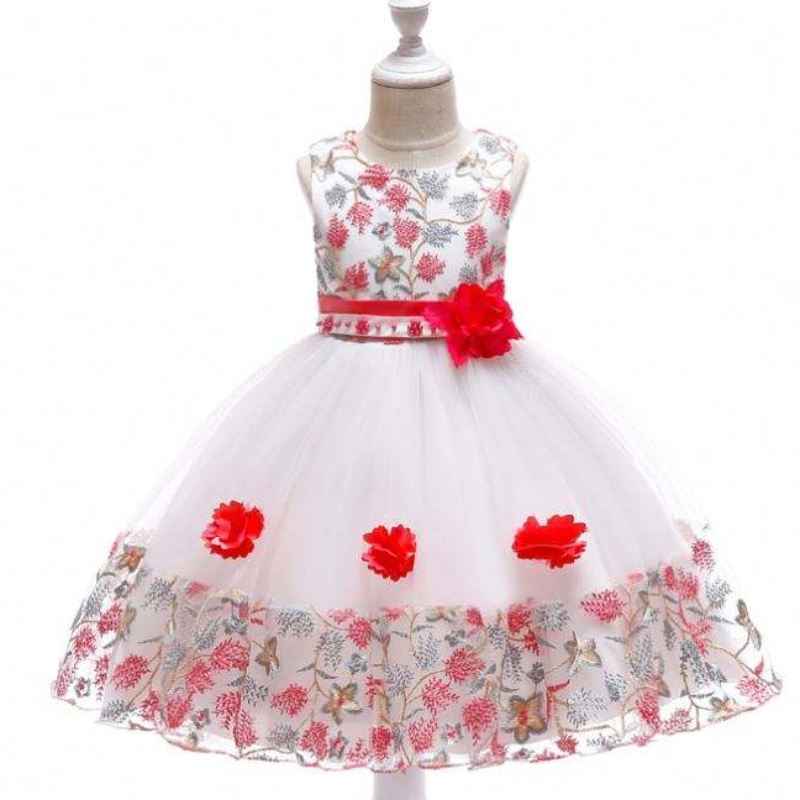 Nouvelle arrivée Flutter sans manches bébé fille d\'anniversaire robe de fête d\'anniversaire