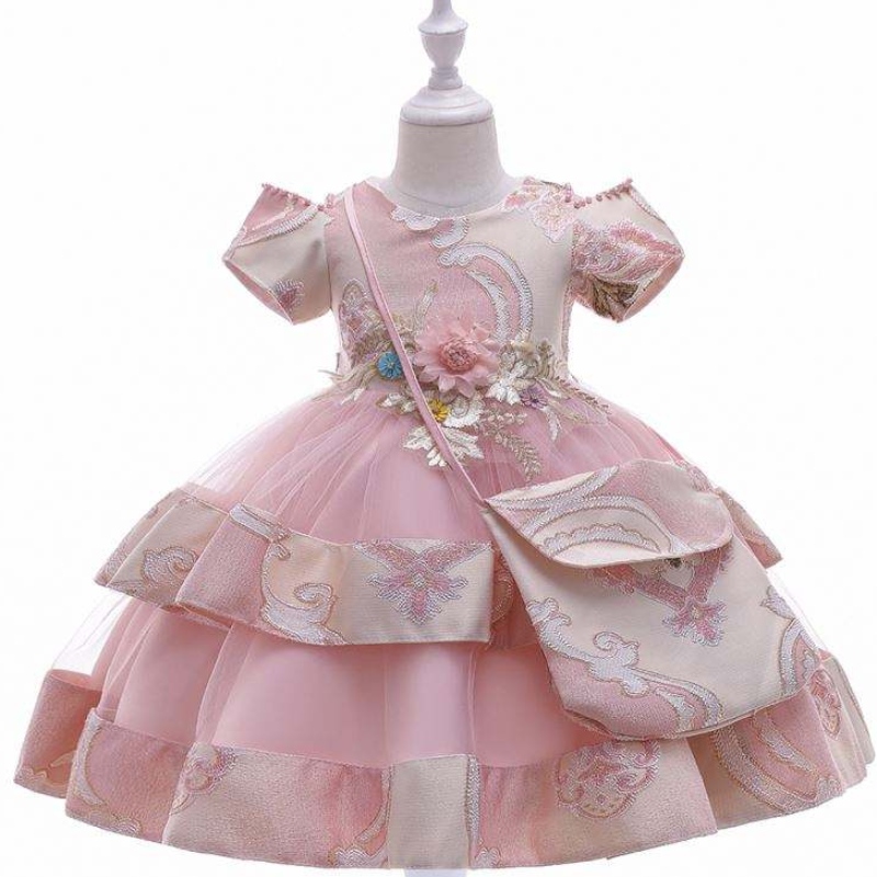 Baige Amazon Vente chaude Nouveau événement de mariage Cérémonie d\'anniversaire Robe de fête de fille 3-8 ans