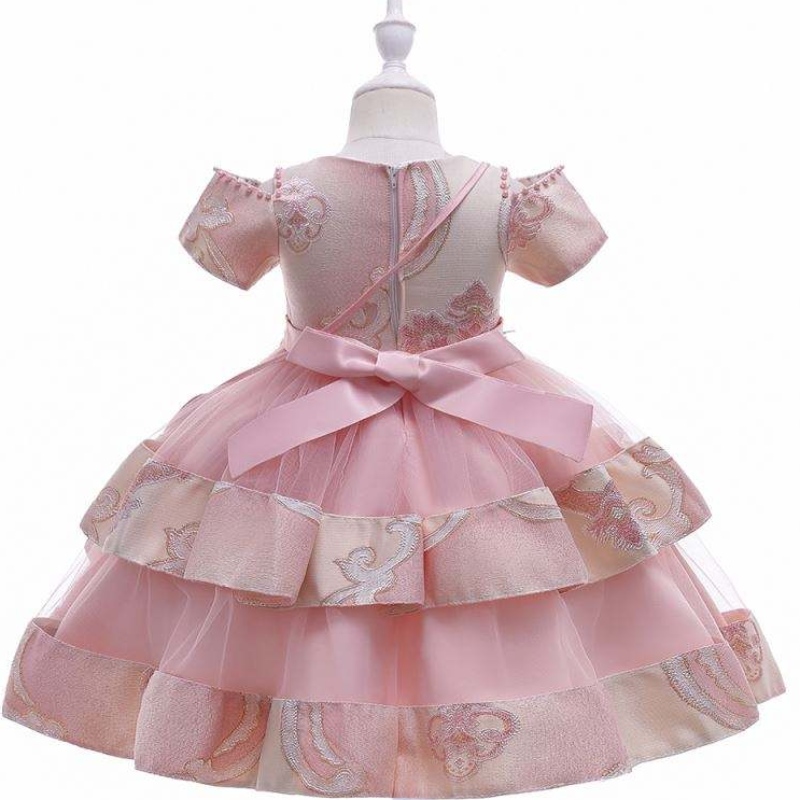 Baige Amazon Vente chaude Nouveau événement de mariage Cérémonie d\'anniversaire Robe de fête de fille 3-8 ans