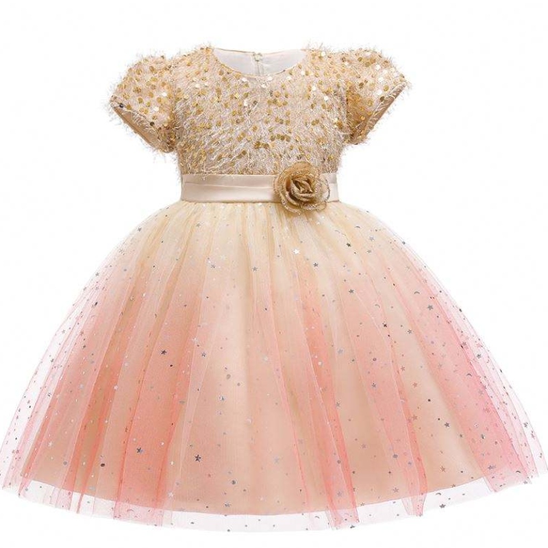 Baigenew design girls gâteau robe élégante soirée formelle bébé fleur fille robes l5160