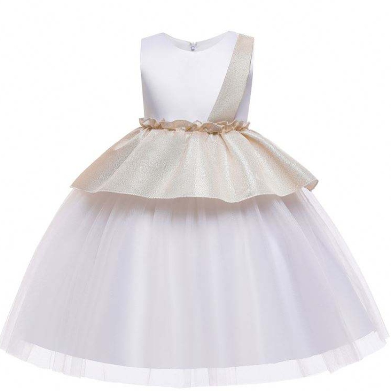 Robe en couches baige robes de mariée couleur verte pour enfants