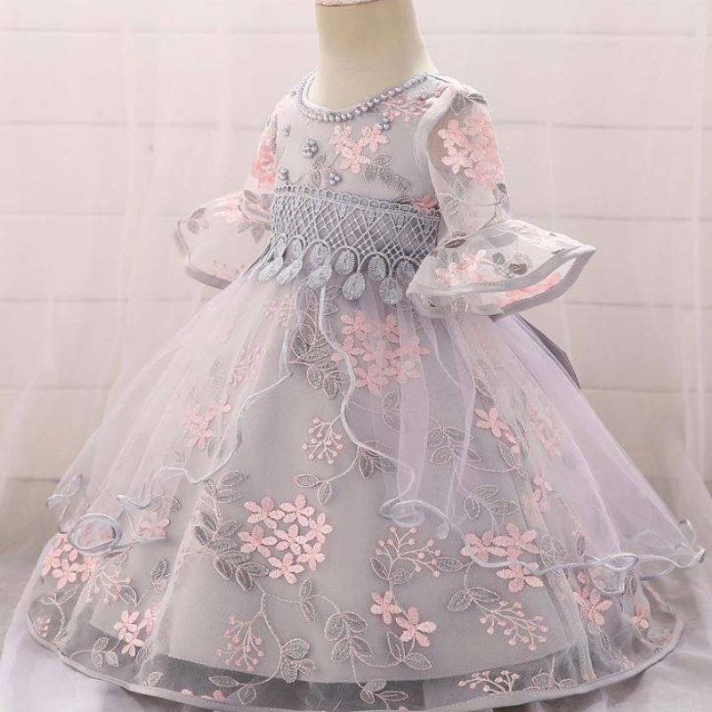 Robe de fille fleur princesse Anna Elsa Halloween Costumes Robe Baby Girl Party Robe L5015XZ