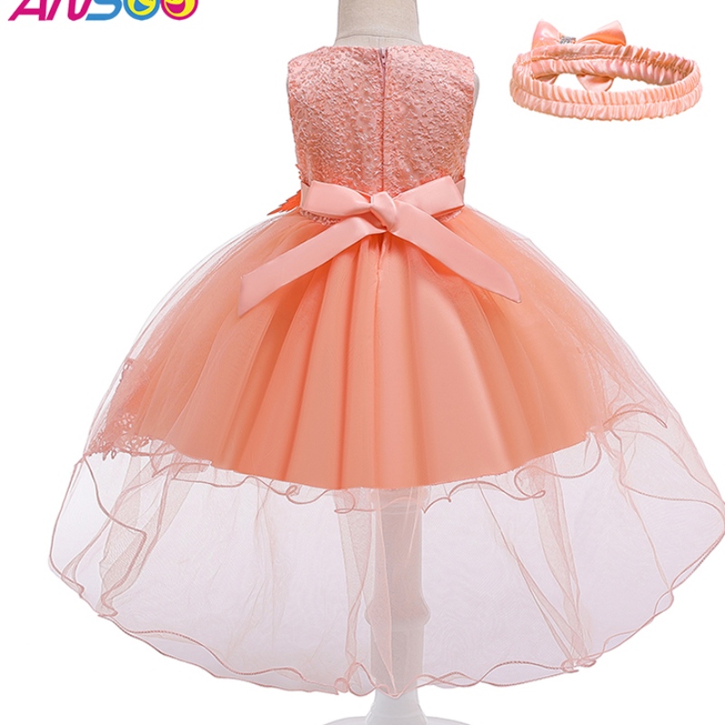 ANSOO Pretty Peach Children \\\\ Girl Birthday Princess Flower Orange Marid Robe pour fille