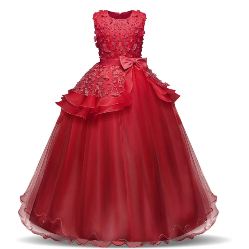 Baby Girl Pageant Robes formelles Fête d\'été Portez des filles d\'anniversaire de filles adolescentes 8 14t robe de boutique de robe de baptême Robe tutu