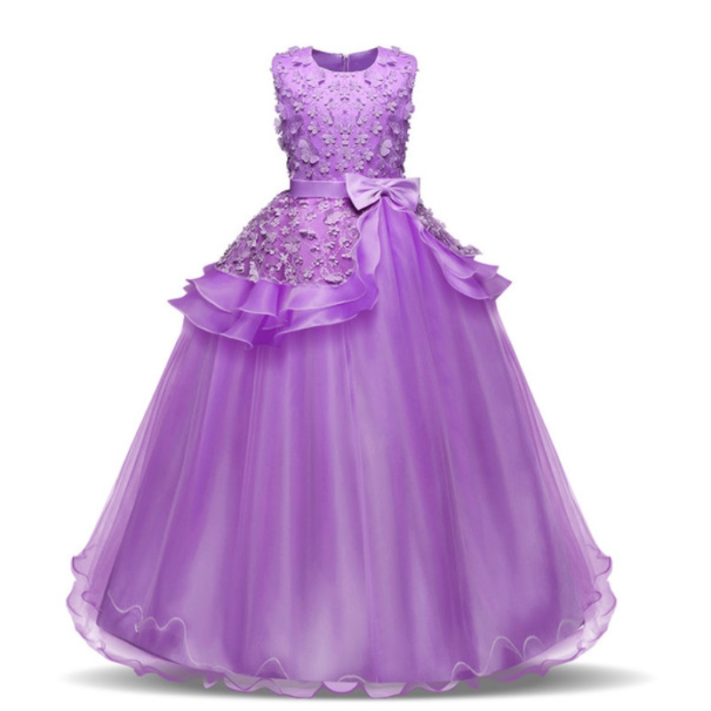 Baby Girl Pageant Robes formelles Fête d\'été Portez des filles d\'anniversaire de filles adolescentes 8 14t robe de boutique de robe de baptême Robe tutu