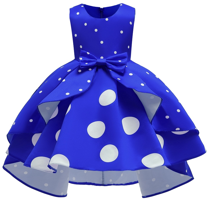 Robe de fête de filles à pois robe princesse robe enfants