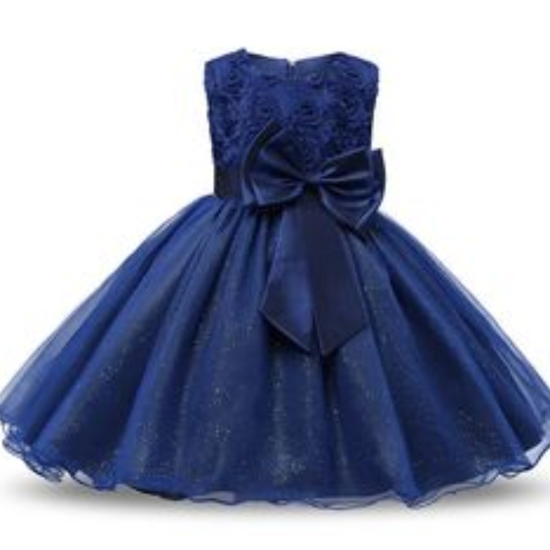 Robe de Noël des filles pour enfants en dentelle fleur robe princesse enfant grand arc anniversaire de mariage fête vestidos costume dunouvel an