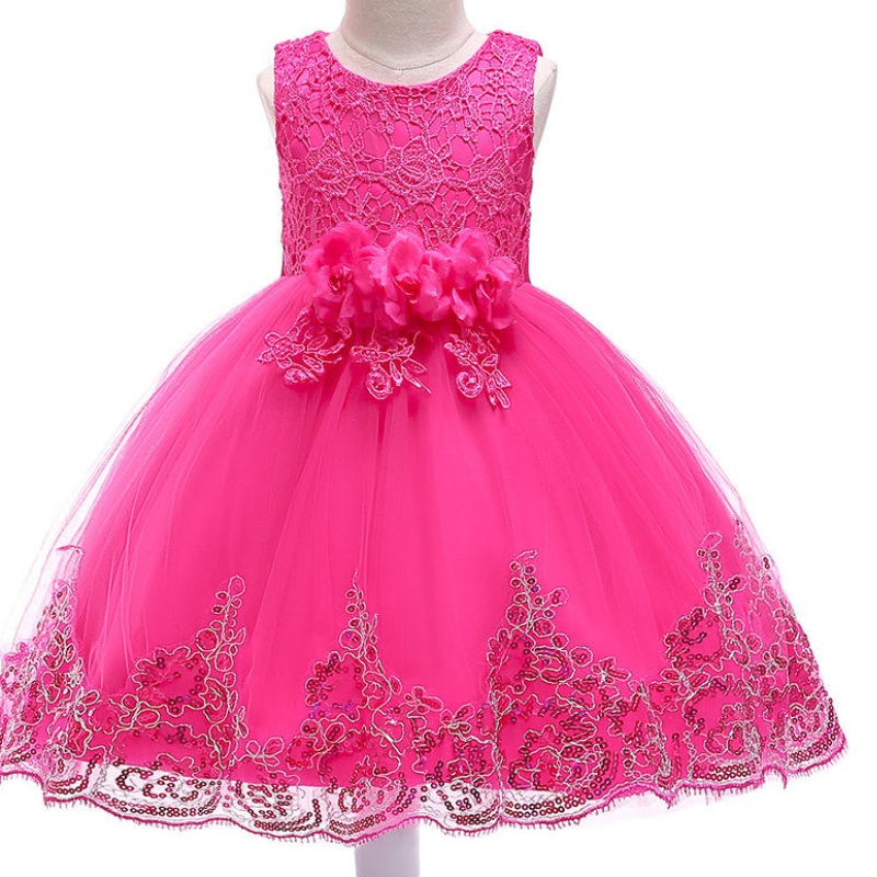 Style européen enfants Vêtements fille robe de mariée enfants belle fête d\'anniversaire robes tutu pour filles sans manches