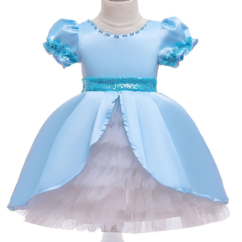 ANSOO ENFANTS sans manches enfants Filles Blue Blue Tutu Robe bébé pour tout-bas des enfants