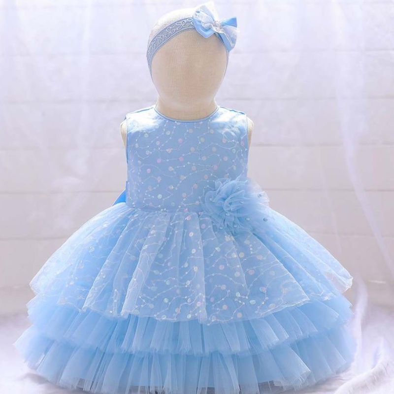 Baigenew-né bébé jolie fleur fille premier anniversaire robe de fête pour enfants