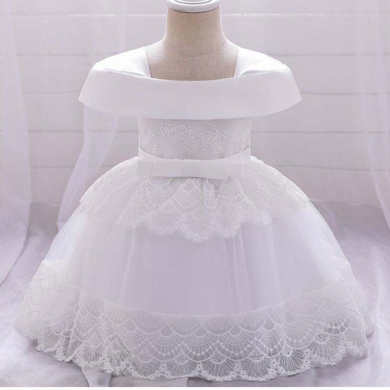 Baige bébé fille vêtements robe de bal robe princesse infantile anniversaire formel baptême fête enfants robes de fille fleurie
