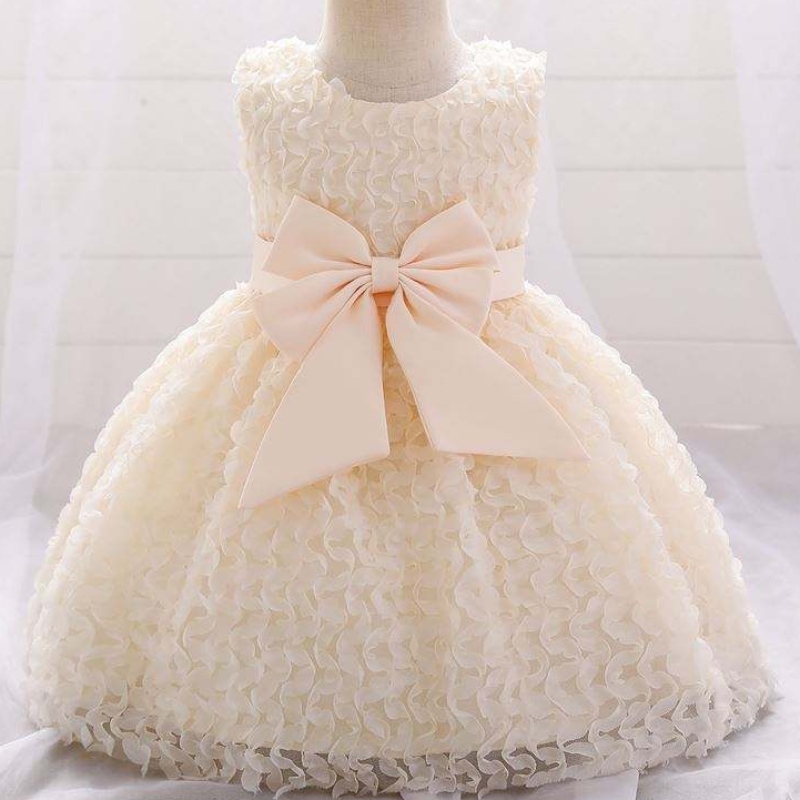 Baige bébé fille vêtements robe de bal robe princesse en bas âge d\'anniversaire formel baptême fête pour enfants robes de fille de fleur l1979xz