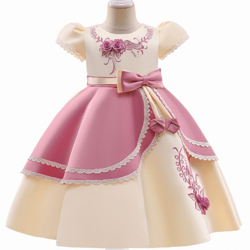 Baige European Style Girl Robe de mariée pour les enfants Belle robe de fête d\'anniversaire 3-10 ans L5240