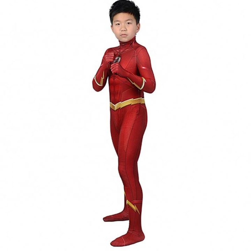 Vente directe d\'usine The Flash Season 5 Barry Allen Kids Superhero Costumes Costumes et costumes Cosplay