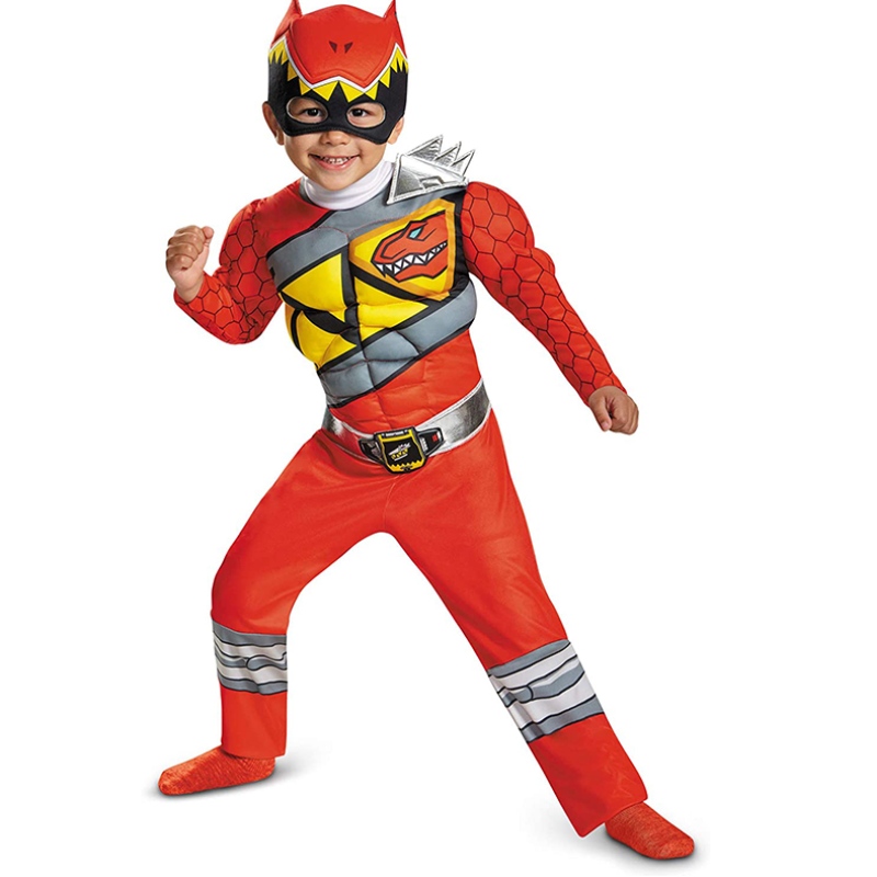 Red Power Muscle Superhero Dinosaur Costumes For Kids Boys Boys Halloween Cosplay Anime Jumps Party Habill Up Washing