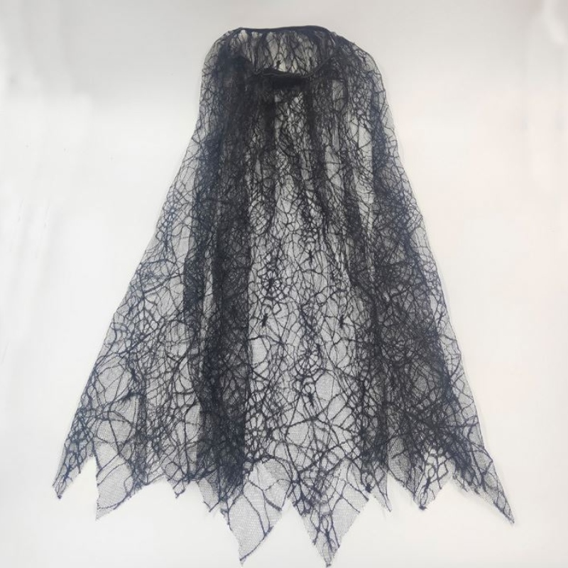 Black Spiderweb Cape Cape for Children Girls Halloween Costume Party Party Decoration