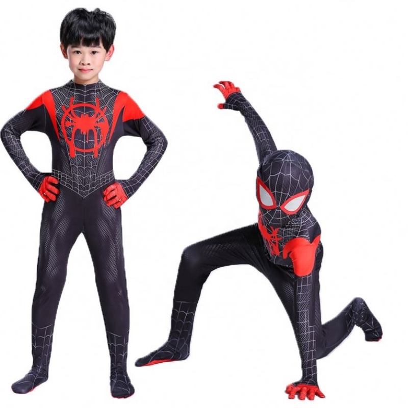 Superhero Black Zentai Suit pour Halloween TV&movie Cosplay Black Spider Man Costume For Kids&adults