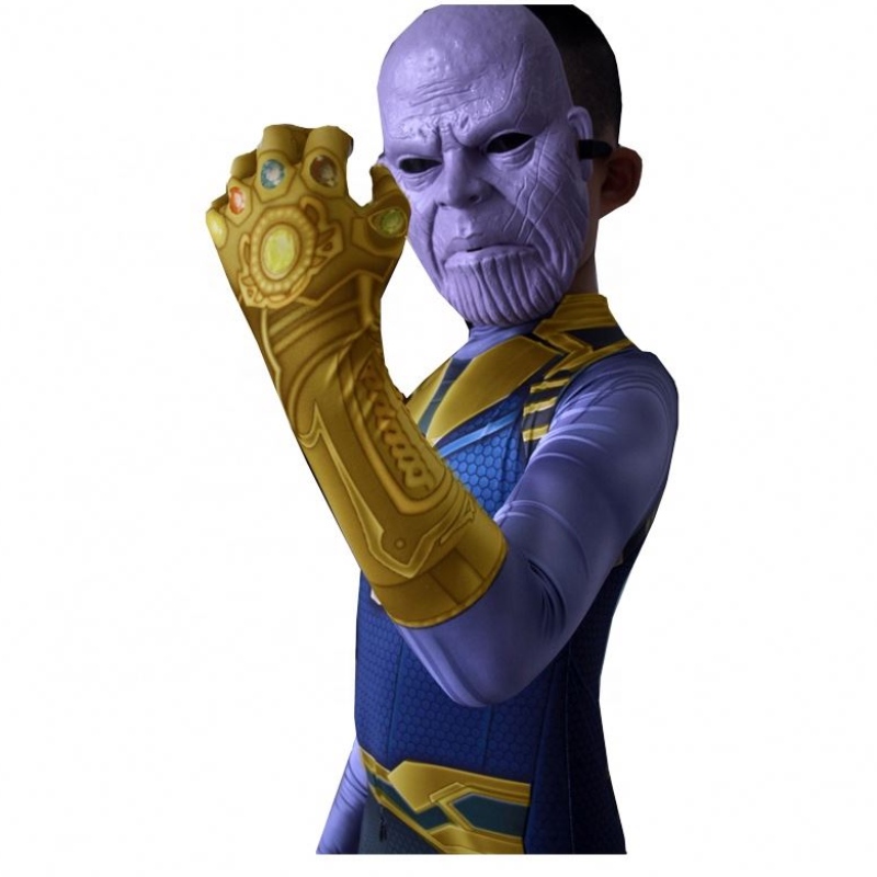 Funtiment Fuil Purple Skin Infinity War Halloween TV&Propices de film pour les enfants Costume Thanos avec masque