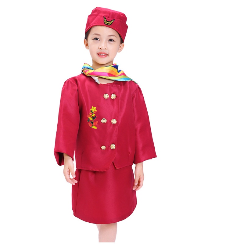 Cosplay Cosplay Cosplay Cosplay Cosplay Cosplay Costume Airline Dress Up Costume Up avec accessoires pour enfants